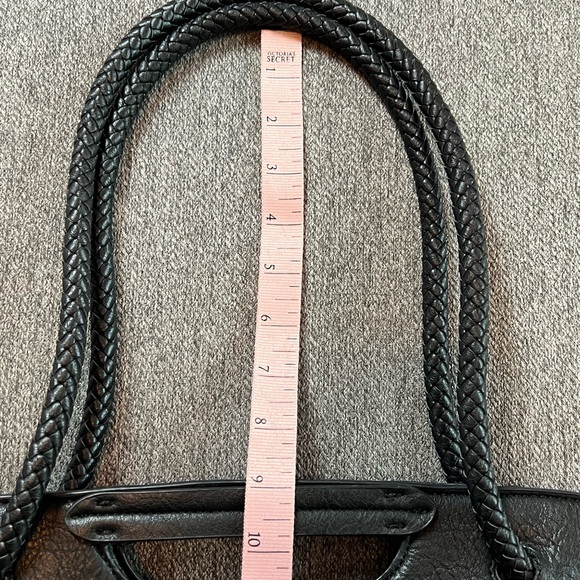 Deux Lux Woven Handle Black Tote Bag - Picture 8 of 11